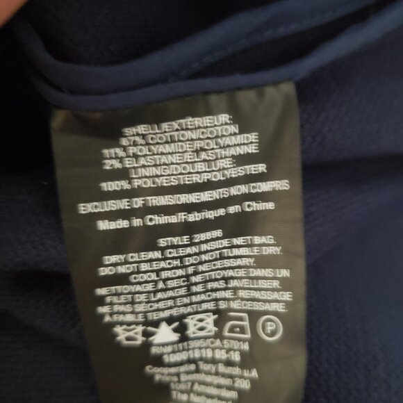 Tory Burch navy and cream mini skirt - Picture 3 of 7